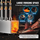 Fire Pit Accessories: VEVOR Portable Propane Forge, 3 Burner Farrier Forge, 2600℉ Tool and Knife Making Blacksmithing Gas Forge, Large Capacity Square Stainless Steel Gas Forging Tools and Equipment for Metal Forging