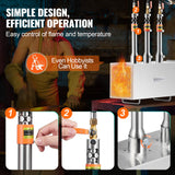 Fire Pit Accessories: VEVOR Portable Propane Forge, 3 Burner Farrier Forge, 2600℉ Tool and Knife Making Blacksmithing Gas Forge, Large Capacity Square Stainless Steel Gas Forging Tools and Equipment for Metal Forging