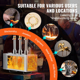 Fire Pit Accessories: VEVOR Portable Propane Forge, 3 Burner Farrier Forge, 2600℉ Tool and Knife Making Blacksmithing Gas Forge, Large Capacity Square Stainless Steel Gas Forging Tools and Equipment for Metal Forging