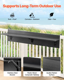 Shipping Supplies: VEVOR Balcony Hanging Table, 12 x 48 in Folding Balcony Railing Table, Outdoor Balcony Bar Table for Railings, 50 lbs Loading, Fit Railing from 1" to 4.3", Serving Table for Patio & Deck