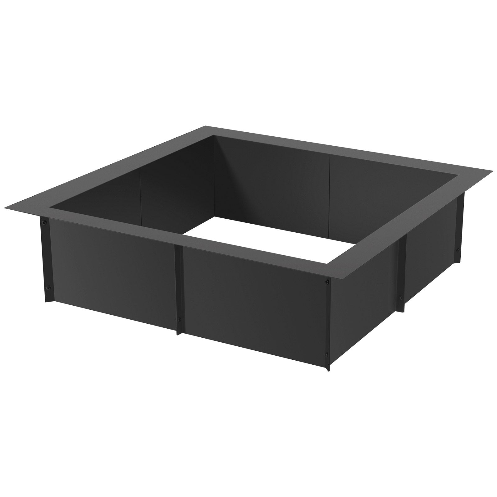 Canopies & Gazebos: VEVOR Fire Pit Ring, 42x42 in Outer/36x36 in Inner Diameter, 10inch Height Square Fire Pit Insert, Heavy Duty Carbon Steel Liner DIY Campfire Ring above or In-Ground, for Outdoor Camping, Bonfires