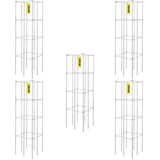 Gardening Tools: VEVOR Tomato Cages, 30 x 30 x 117 cm, 5 Packs Square Plant Support Cages, Silver PVC-Coated Steel Tomato Towers for Climbing Vegetables, Plants, Flowers, Fruits