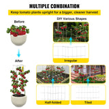 Gardening Tools: VEVOR Tomato Cages, 30 x 30 x 117 cm, 5 Packs Square Plant Support Cages, Silver PVC-Coated Steel Tomato Towers for Climbing Vegetables, Plants, Flowers, Fruits