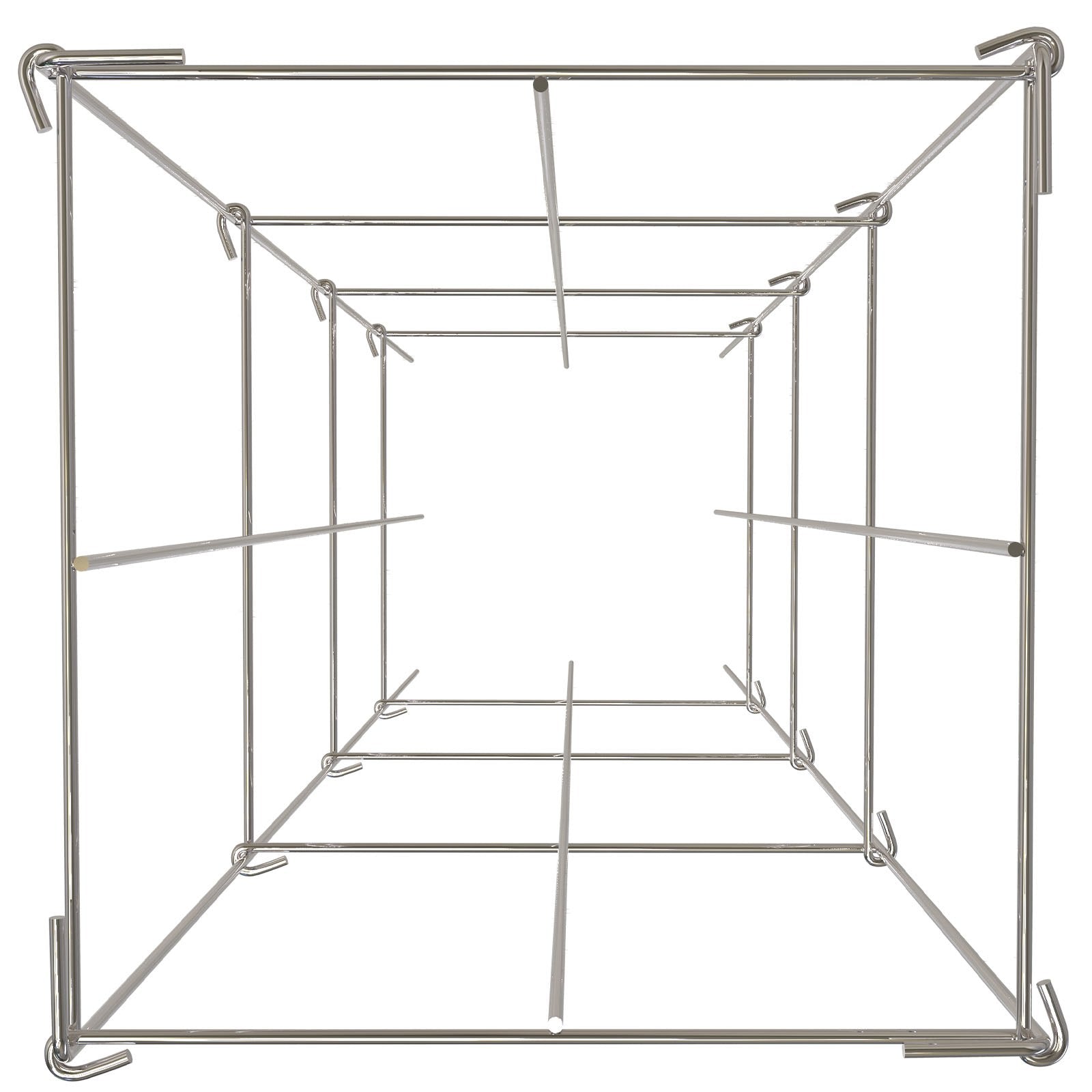 Gardening Tools: VEVOR Tomato Cages, 30 x 30 x 117 cm, 5 Packs Square Plant Support Cages, Silver PVC-Coated Steel Tomato Towers for Climbing Vegetables, Plants, Flowers, Fruits