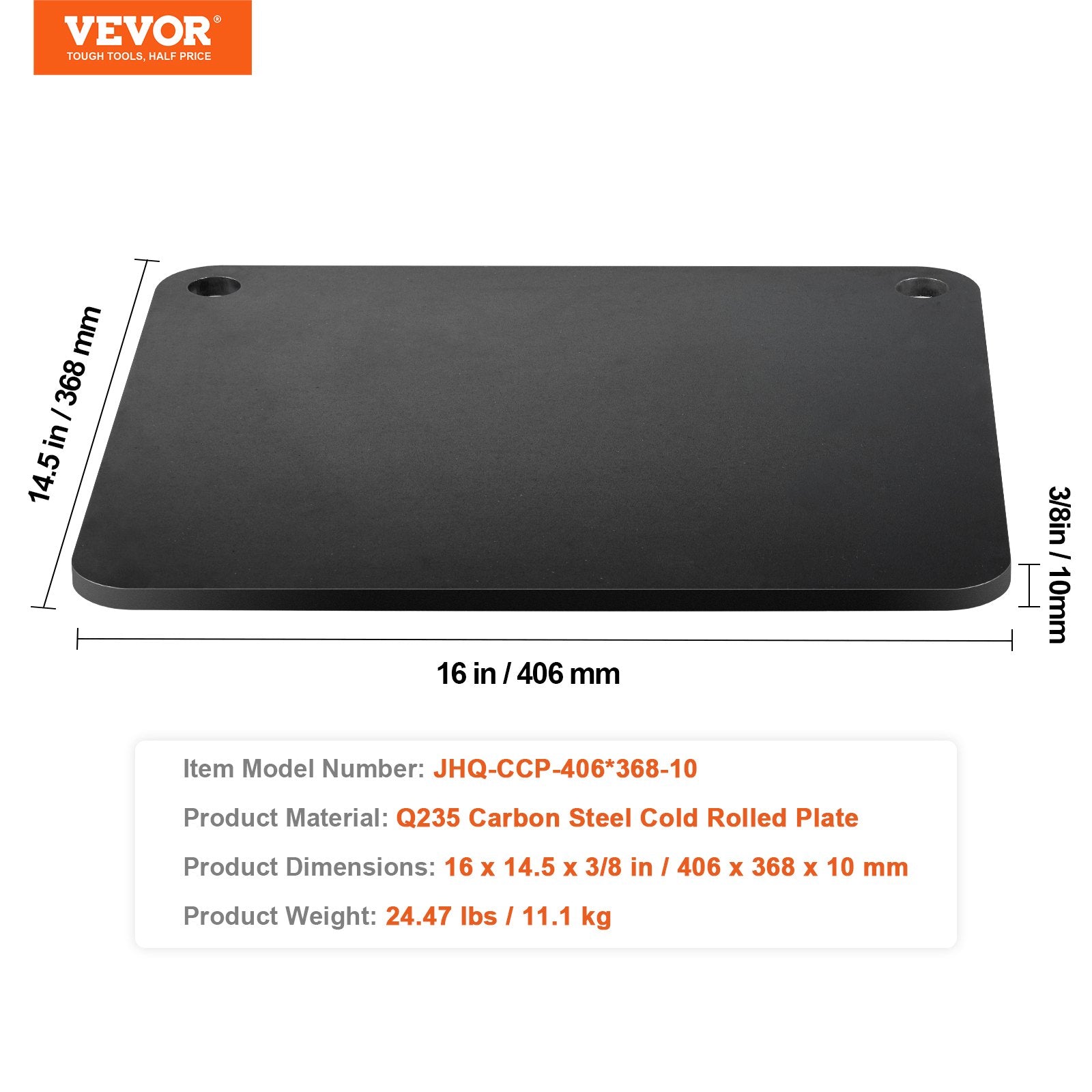 Bakeware & Accessories: VEVOR Pizza Steel, 16" x 14.5" x 3/8" Pizza Steel Plate for Oven, Pre-Seasoned Carbon Steel Pizza Baking Stone with 20X Higher Conductivity, Heavy Duty Pizza Pan for Outdoor Grill, Indoor Oven