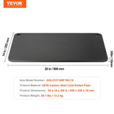 Kitchen & Bathroom DIY: VEVOR Pizza Steel, 20" x 14" x 3/8" Pizza Steel Plate for Oven, Pre-Seasoned Carbon Steel Pizza Baking Stone with 20X Higher Conductivity, Heavy Duty Rustproof Pizza Pan for Outdoor Grill, Indoor Oven