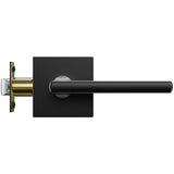 Door Hardware: VEVOR Passage Door Handle, 1 Pack Matte Black Door Lever, Left or Right Handing Reversible Lever Non-Locking, Rotation to Open, Square Interior Door Handles for Hallways, Closets, Meeting Spaces