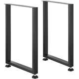 Table Tops & Bases: VEVOR 711.2MM Adjustable Furniture Legs, Square Reinforced Steel Office Table legs Set of 2 for DIY, Max Load 453.6KG Heavy Duty Desk Legs, Quick Instalation & Rich Accessories Legs Black