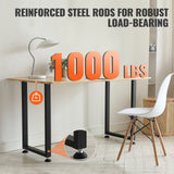 Table Tops & Bases: VEVOR 711.2MM Adjustable Furniture Legs, Square Reinforced Steel Office Table legs Set of 2 for DIY, Max Load 453.6KG Heavy Duty Desk Legs, Quick Instalation & Rich Accessories Legs Black