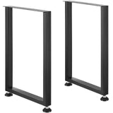 Table Tops & Bases: VEVOR 711.2MM Adjustable Furniture Legs, Square Reinforced Steel Office Table legs Set of 2 for DIY, Max Load 453.6KG Heavy Duty Desk Legs, Quick Instalation & Rich Accessories Legs Black