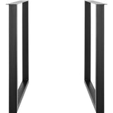 Table Tops & Bases: VEVOR 711.2MM Adjustable Furniture Legs, Square Reinforced Steel Office Table legs Set of 2 for DIY, Max Load 453.6KG Heavy Duty Desk Legs, Quick Instalation & Rich Accessories Legs Black