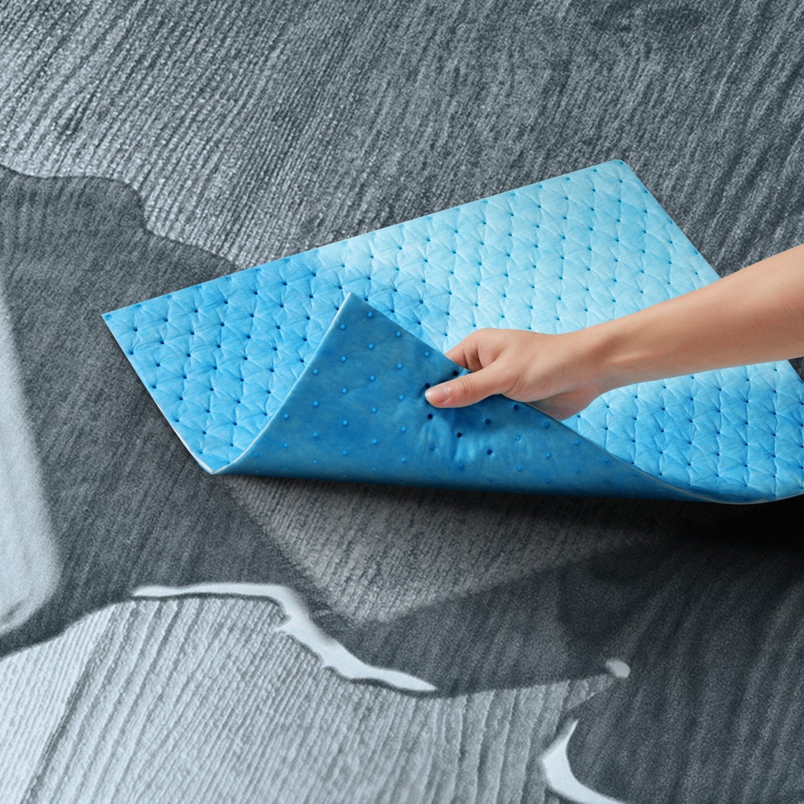 Food Storage: VEVOR Spill Absorbent Pads, Water Absorbing Mat Pad in Dispenser Box, 6 Gal Capacity, 15" L x19" W Polypropylene Absorbent Pad for Water, 30 pcs per Box