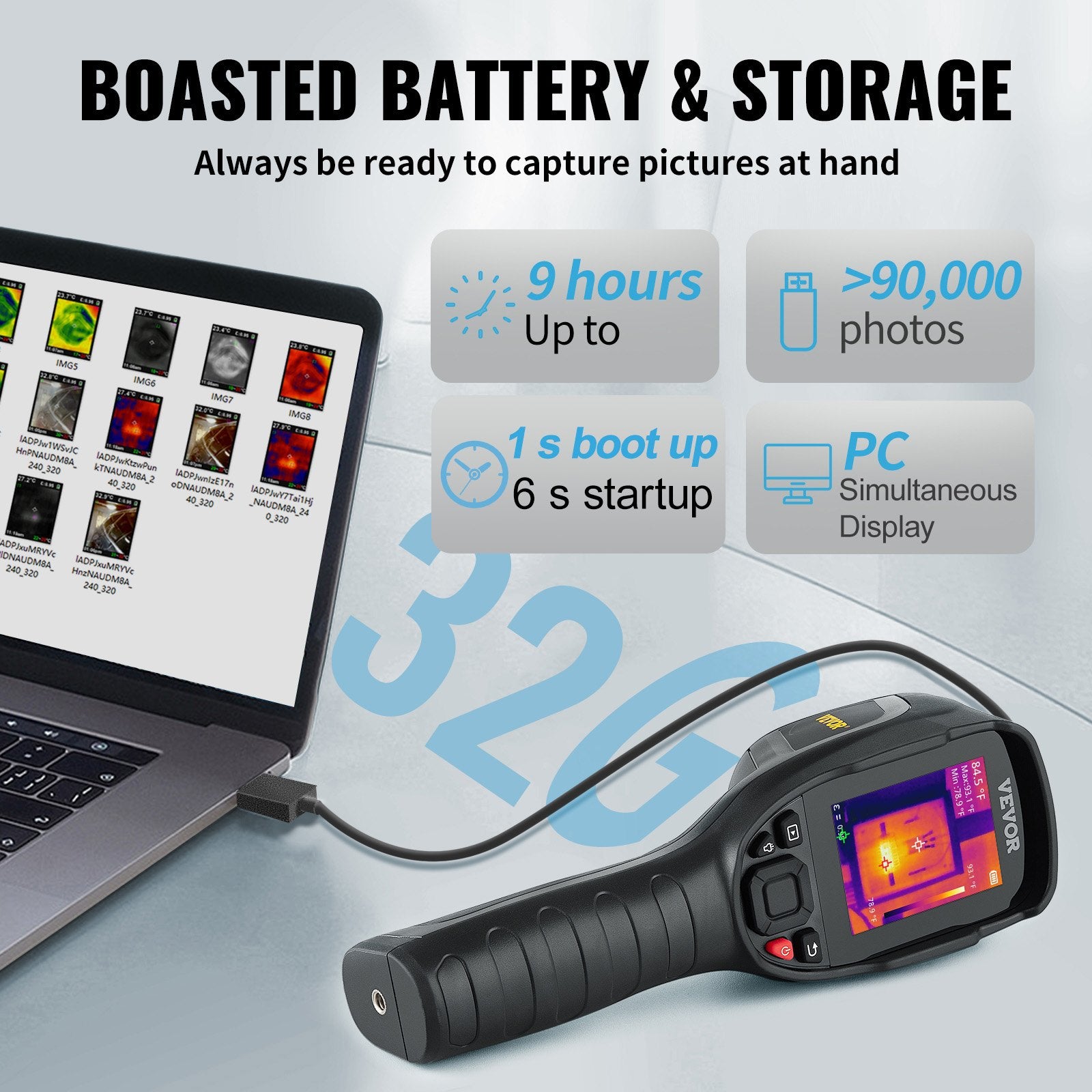 Infrared Thermal Imager Thermal Camera IR Resolution 240x180 2.8" LCD Screen