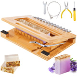 Kitchen & Bathroom DIY: VEVOR Soap Cutter, Cut 1-12 Bars, Precisely and Accurately Cut 1 Inch Bars, Bamboo Soap Slicer With Steel Wire, Multi Handmade Soap Wire Cutter for Loaf Candles Cheese Butter DIY Making Tool