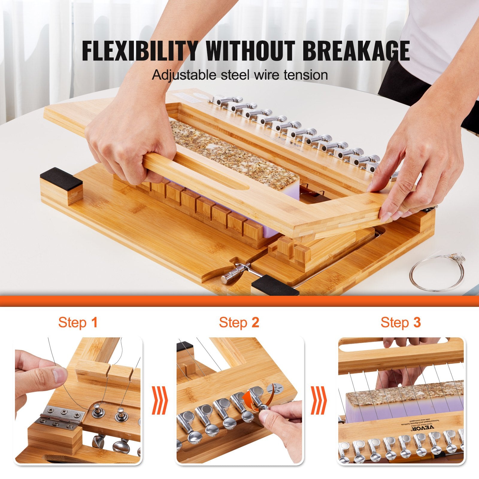 Kitchen & Bathroom DIY: VEVOR Soap Cutter, Cut 1-12 Bars, Precisely and Accurately Cut 1 Inch Bars, Bamboo Soap Slicer With Steel Wire, Multi Handmade Soap Wire Cutter for Loaf Candles Cheese Butter DIY Making Tool