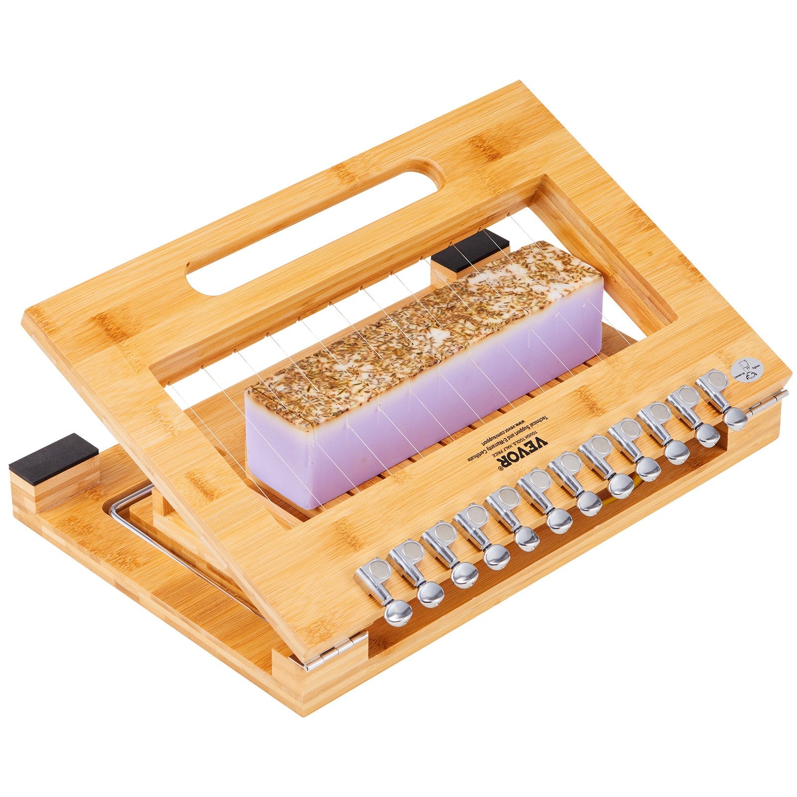 Kitchen & Bathroom DIY: VEVOR Soap Cutter, Cut 1-12 Bars, Precisely and Accurately Cut 1 Inch Bars, Bamboo Soap Slicer With Steel Wire, Multi Handmade Soap Wire Cutter for Loaf Candles Cheese Butter DIY Making Tool