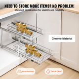 Desk Accessories: VEVOR 12"Wx21"Dx15"H Pull Out Cabinet Organizer, Heavy Duty Slide Out Pantry Shelves, Steel Roll Out Drawers, Sliding Drawer Storage for Home Under Sink, 13.5"Wx22"Dx18"H Install Size for Cabinet