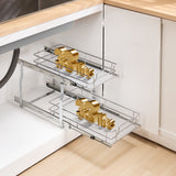 Desk Accessories: VEVOR 12"Wx21"Dx15"H Pull Out Cabinet Organizer, Heavy Duty Slide Out Pantry Shelves, Steel Roll Out Drawers, Sliding Drawer Storage for Home Under Sink, 13.5"Wx22"Dx18"H Install Size for Cabinet