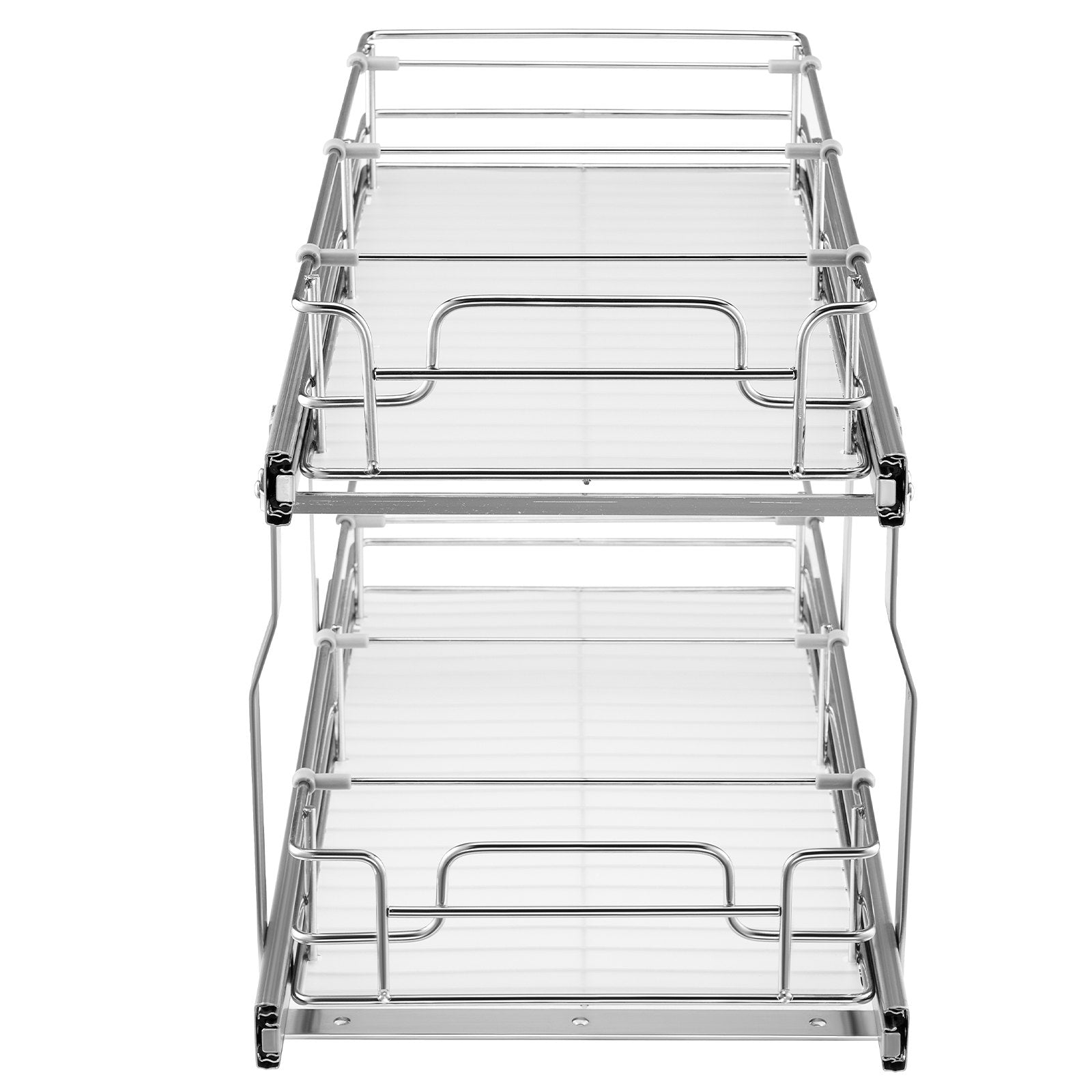 Desk Accessories: VEVOR 12"Wx21"Dx15"H Pull Out Cabinet Organizer, Heavy Duty Slide Out Pantry Shelves, Steel Roll Out Drawers, Sliding Drawer Storage for Home Under Sink, 13.5"Wx22"Dx18"H Install Size for Cabinet