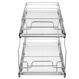 Desk Accessories: VEVOR 12"Wx21"Dx15"H Pull Out Cabinet Organizer, Heavy Duty Slide Out Pantry Shelves, Steel Roll Out Drawers, Sliding Drawer Storage for Home Under Sink, 13.5"Wx22"Dx18"H Install Size for Cabinet