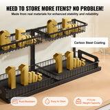 Kitchen & Bathroom DIY: VEVOR 2-Tier Wire Pull Out Cabinet Under Sink Basket Organizer 10.7"x14.2" 2PCS