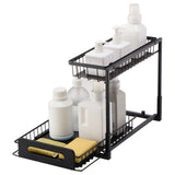 Kitchen & Bathroom DIY: VEVOR 2-Tier Wire Pull Out Cabinet Under Sink Organizer 10.7"x14.2" Drawer Basket