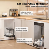 Kitchen & Bathroom DIY: VEVOR 2-Tier Wire Pull Out Cabinet Under Sink Organizer 10.7"x14.2" Drawer Basket