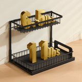 Kitchen & Bathroom DIY: VEVOR 2-Tier Wire Pull Out Cabinet Under Sink Organizer 10.7"x14.2" Drawer Basket
