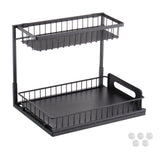 Kitchen & Bathroom DIY: VEVOR 2-Tier Wire Pull Out Cabinet Under Sink Organizer 10.7"x14.2" Drawer Basket
