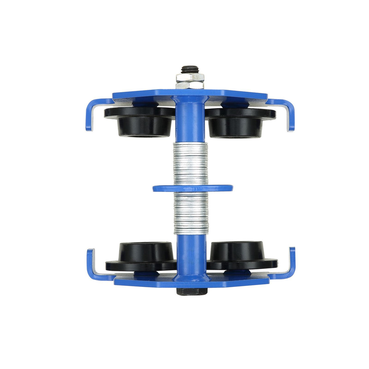 Manual Trolley, 0.5 Ton Load Capacity Push Beam Trolley with Dual Wheels, Adjustable for I-Beam Flange Width 63.5 mm to 139.7 mm, Heavy Duty Alloy Steel Garage Hoist for Straight Curved I Beam