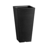 Canopies & Gazebos: VEVOR Tall Planter, Set of 2 Tall Square Tapered Planters, 57 cm Large Modern Gardening and Flower Plastic Pots, Decorative Tall Black Planter with Drainage Hole, for Porch, Patio, Indoor & Outdoor