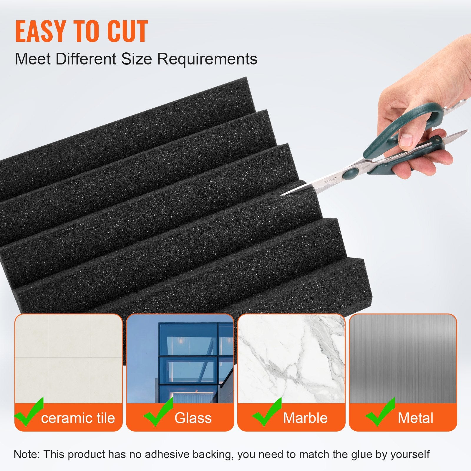 Audio Accessories: VEVOR Acoustic Foam Panels 36 Pack 12 x 12 x 2 in for Studio Wall and Ceiling