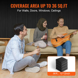 Audio Accessories: VEVOR Acoustic Foam Panels 36 Pack 12 x 12 x 2 in for Studio Wall and Ceiling