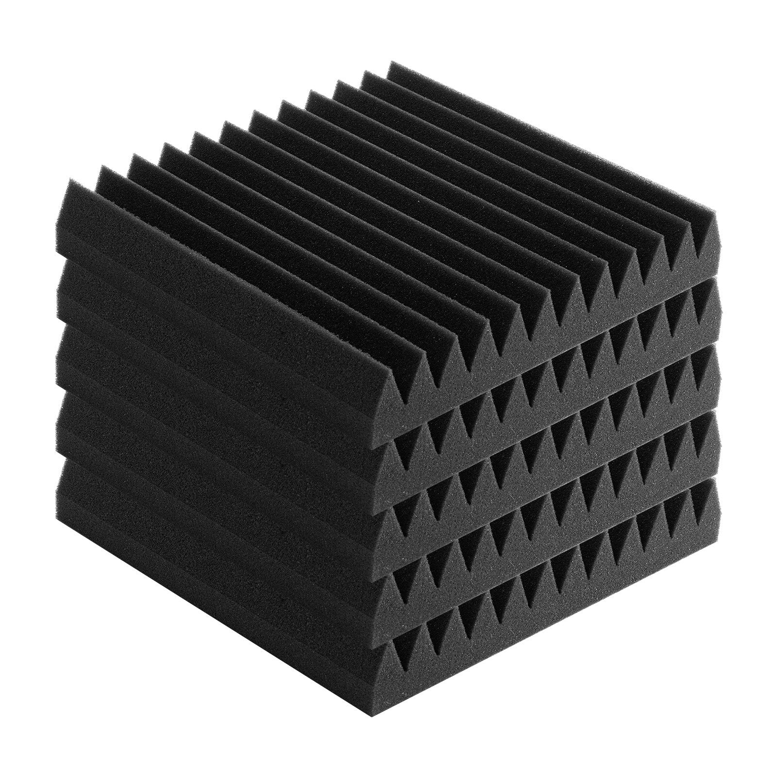 Audio Accessories: VEVOR Acoustic Foam Panels 50 Pack 12 x 12 x 2 in for Studio Wall and Ceiling