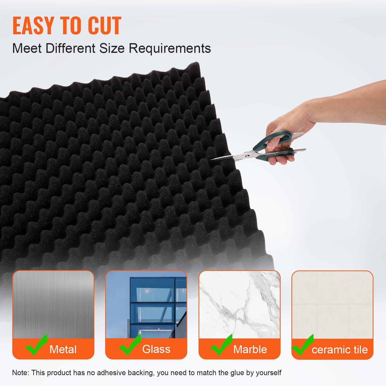 Audio Accessories: VEVOR Acoustic Foam Panels 2 Pack 48 x 24 x 2 in for Studio Wall and Ceiling