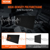 Audio Accessories: VEVOR Acoustic Foam Panels 4 Pack 48 x 24 x 2 in for Studio Wall and Ceiling