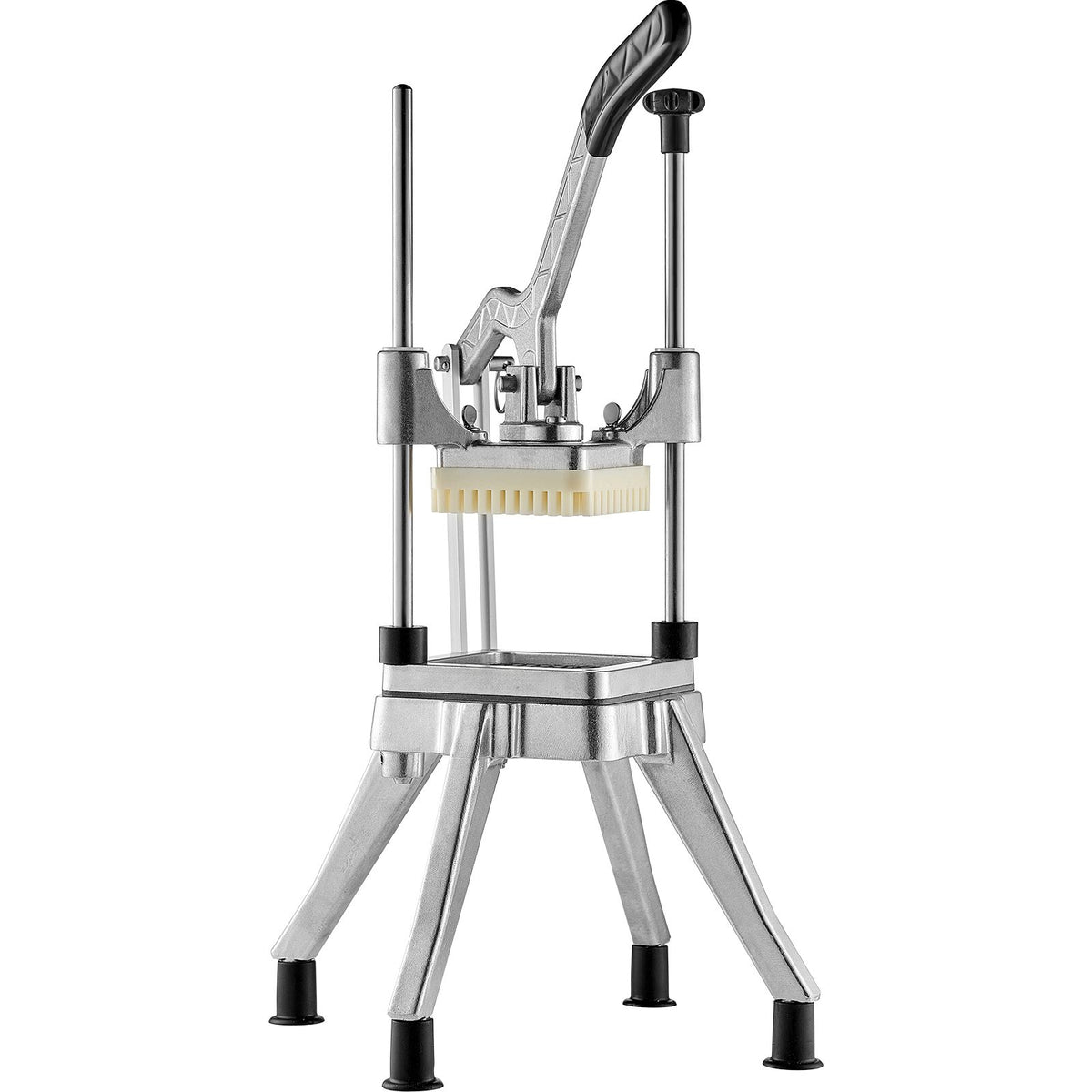 Commercial Vegetable Fruit Chopper 1/2″ Blade Heavy Duty Professional Food Dicer Kattex French Fry Cutter Onion Slicer Stainless Steel for Tomato Peppers Potato Mushroom, Sliver