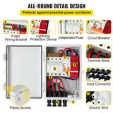 Automotive Repair & Speciality Tools: VEVOR PV Combiner Box, 4 String with 15A Rated Current Fuse, 63A Circuit Breaker, Lightning Arreste Connector for On/Off Grid Solar Panel System, IP65