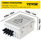 Automotive Repair & Speciality Tools: VEVOR PV Combiner Box, 4 String with 15A Rated Current Fuse, 63A Circuit Breaker, Lightning Arreste Connector for On/Off Grid Solar Panel System, IP65