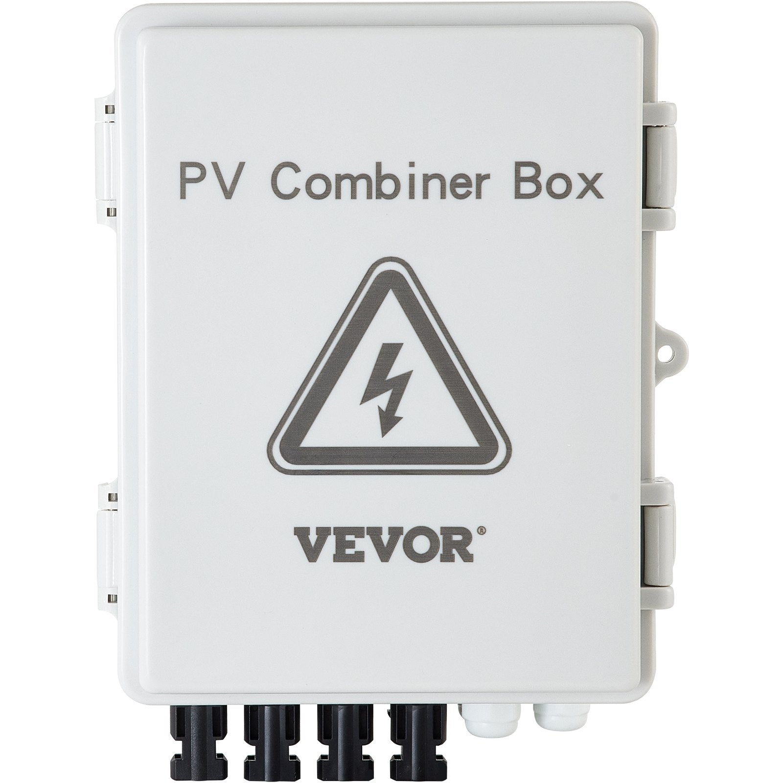 Automotive Repair & Speciality Tools: VEVOR PV Combiner Box, 4 String with 15A Rated Current Fuse, 63A Circuit Breaker, Lightning Arreste Connector for On/Off Grid Solar Panel System, IP65