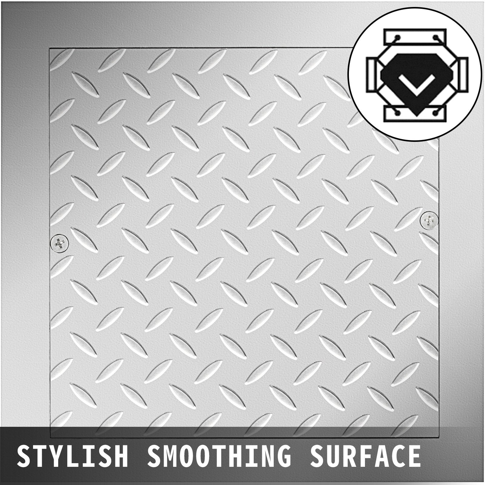 Automotive Repair & Speciality Tools: VEVOR Recessed Manhole Cover 11.8""x11.8"" Clear Opening, Galvanized Steel Drain Cover Overall Size 14.5""x14.5"", Sealed Square Manhole Cover and Frame, Steel Man Hole Lid Inspection Access for Boat/