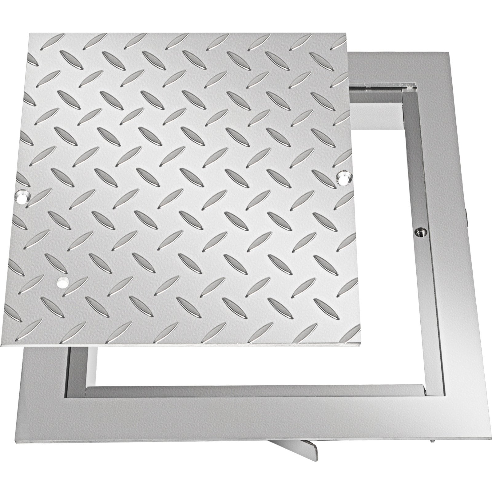 Automotive Repair & Speciality Tools: VEVOR Recessed Manhole Cover 11.8""x11.8"" Clear Opening, Galvanized Steel Drain Cover Overall Size 14.5""x14.5"", Sealed Square Manhole Cover and Frame, Steel Man Hole Lid Inspection Access for Boat/