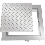 Automotive Repair & Speciality Tools: VEVOR Recessed Manhole Cover 11.8""x11.8"" Clear Opening, Galvanized Steel Drain Cover Overall Size 14.5""x14.5"", Sealed Square Manhole Cover and Frame, Steel Man Hole Lid Inspection Access for Boat/
