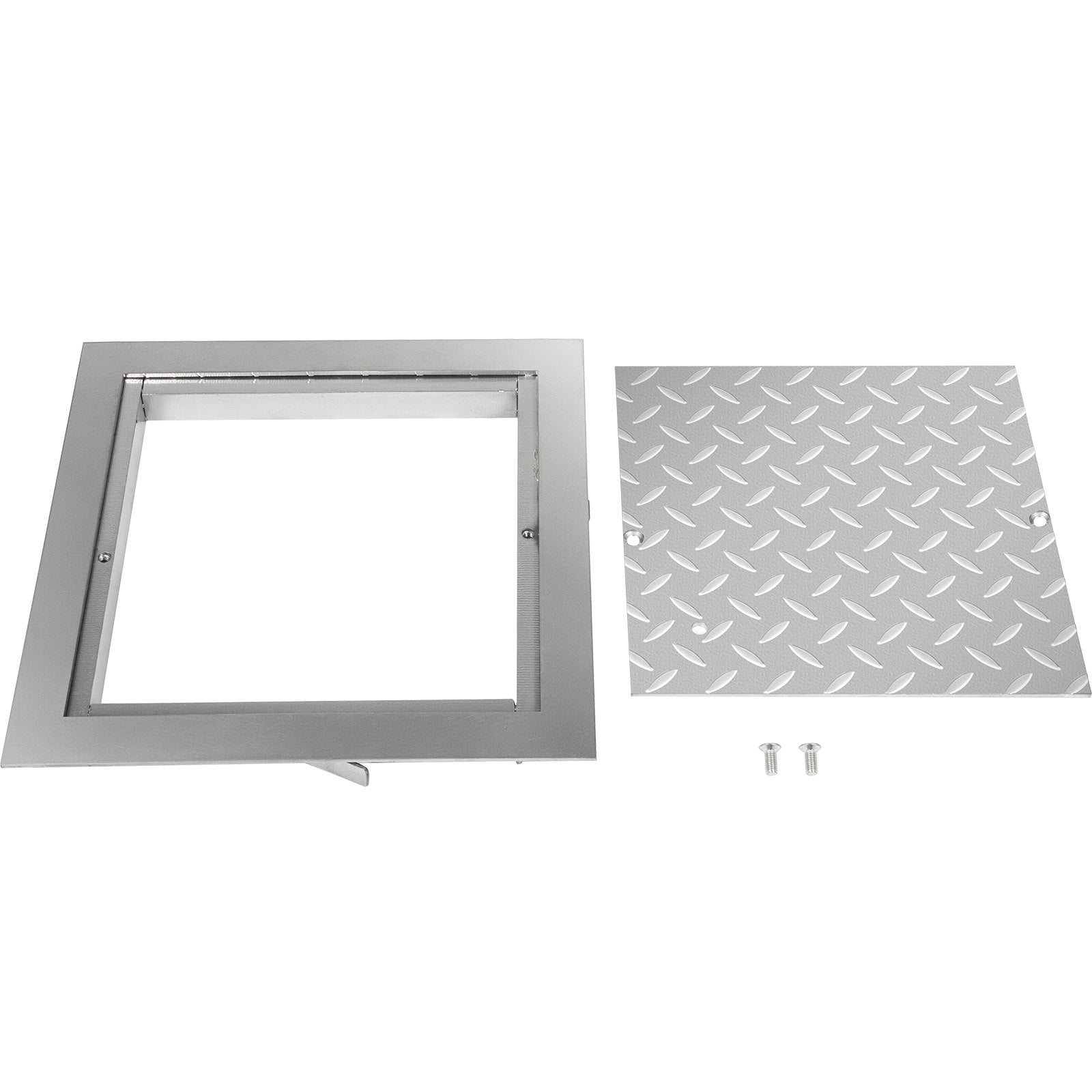 Automotive Repair & Speciality Tools: VEVOR Recessed Manhole Cover 11.8""x11.8"" Clear Opening, Galvanized Steel Drain Cover Overall Size 14.5""x14.5"", Sealed Square Manhole Cover and Frame, Steel Man Hole Lid Inspection Access for Boat/