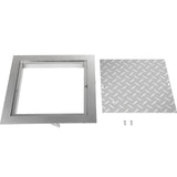 Automotive Repair & Speciality Tools: VEVOR Recessed Manhole Cover 11.8""x11.8"" Clear Opening, Galvanized Steel Drain Cover Overall Size 14.5""x14.5"", Sealed Square Manhole Cover and Frame, Steel Man Hole Lid Inspection Access for Boat/