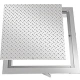 Automotive Repair & Speciality Tools: VEVOR Recessed Manhole Cover 60 x 60 cm Clear Opening, Galvanized Steel Drain Cover Overall Size 67 x 67 cm, Sealed Square Manhole Cover and Frame, Steel Man Hole Lid Inspection Access for Boat/