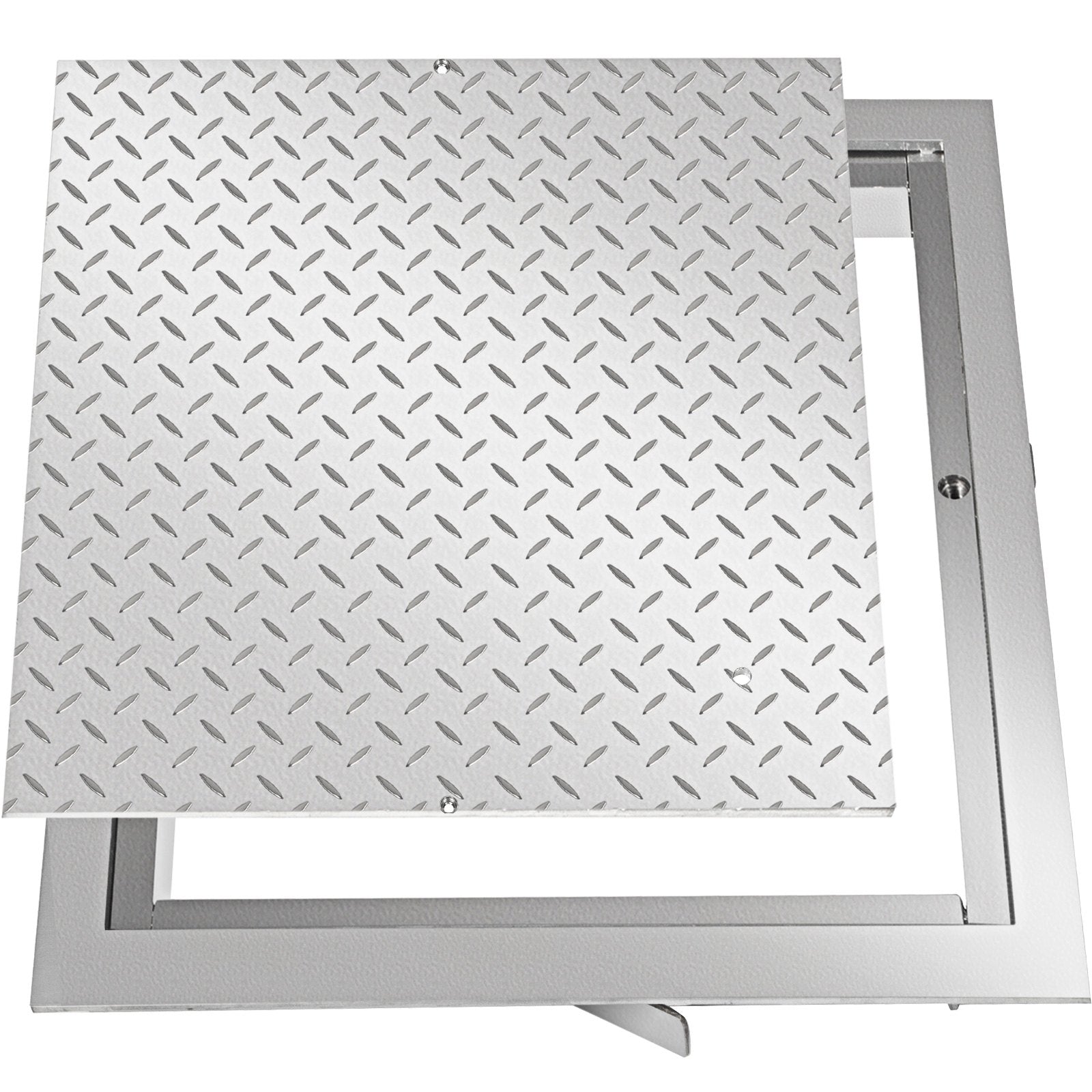 Recessed Manhole Cover 60 x 60 cm Clear Opening, Galvanized Steel Drain Cover Overall Size 67 x 67 cm, Sealed Square Manhole Cover and Frame, Steel Man Hole Lid Inspection Access for Boat/