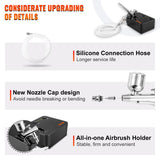 Nail Care: VEVOR Airbrush Kit Dual-action Airbrush System Compressor Art Nail Makeup Model