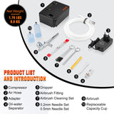 Nail Care: VEVOR Airbrush Kit Dual-action Airbrush System Compressor Art Nail Makeup Model