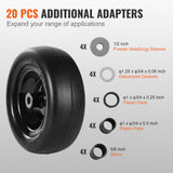 Spreaders & Wheelbarrows: VEVOR Lawn Mower Tires with Rim, 11x4-7" Tubeless Tractor Tires, 2-Pack Tire and Wheel Assemby, Flat-free PU Tire, 3.4" Centered Hub, 3/4" Bushing Size, 20 PCS Adapters for Riding Mowers Lawn Tractors